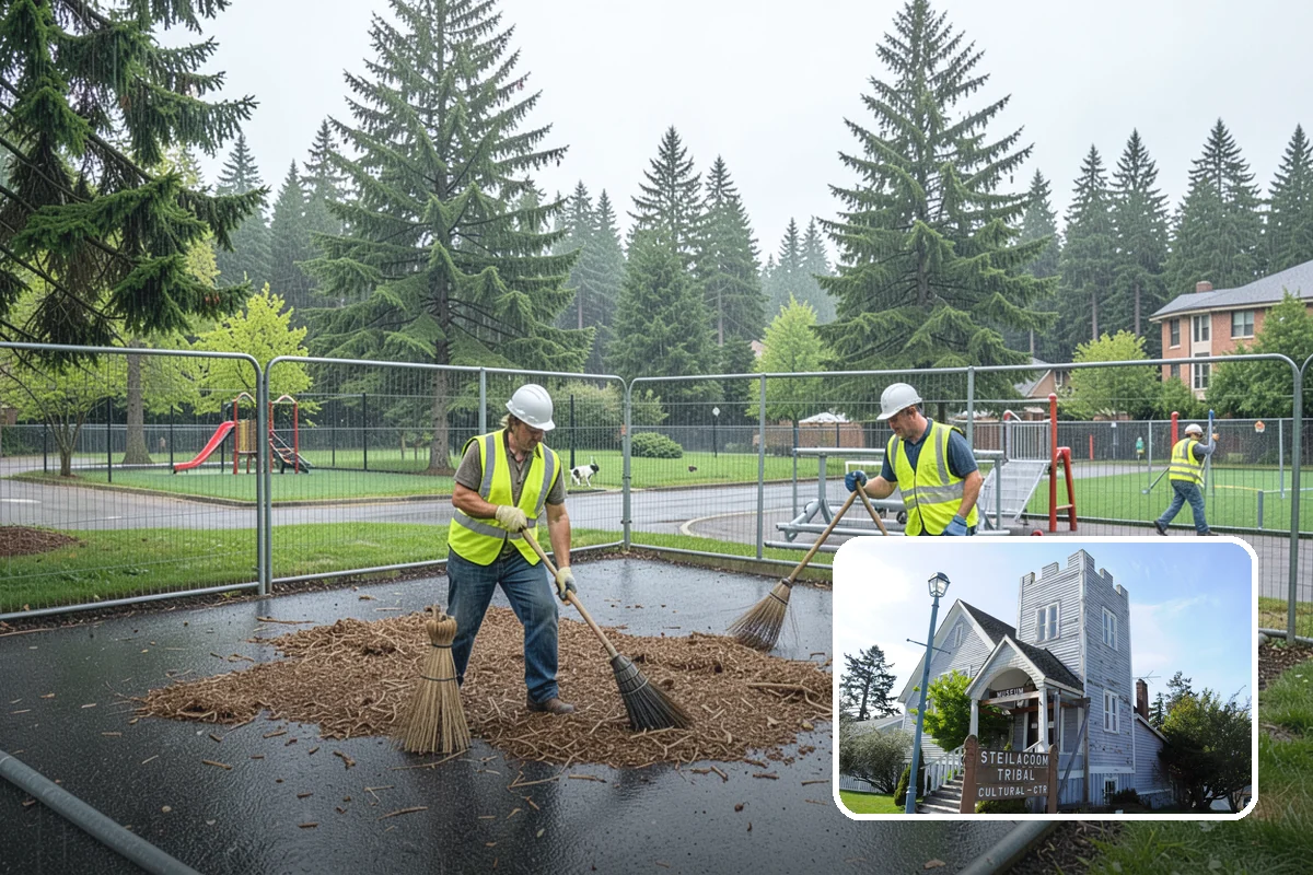 Median & Roundabout Landscaping in Steilacoom, Pierce County, WA - Sight-safe plant selection maintains driver visibility and MUTCD compliance