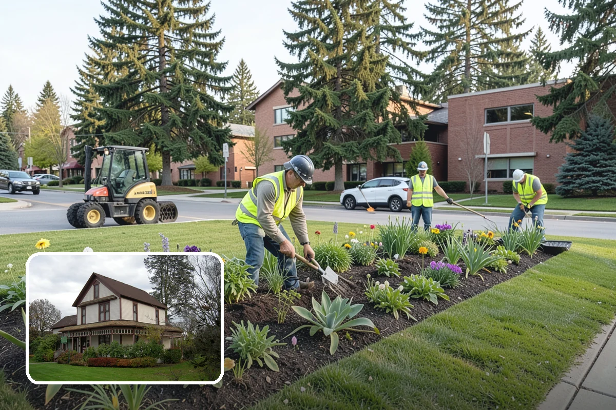 Median & Roundabout Landscaping in Sumner, Pierce County, WA - Sight-safe plant selection maintains driver visibility and MUTCD compliance