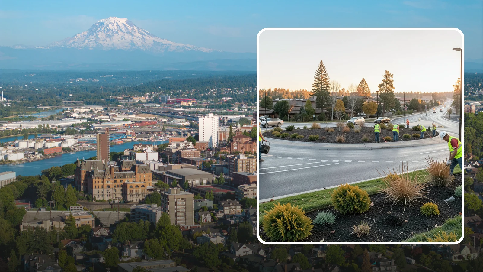 Median & Roundabout Landscaping in Tacoma, Pierce County, WA - We install and maintain durable, sight-safe plantings in medians and roundabouts for Western Washington transportation and public...