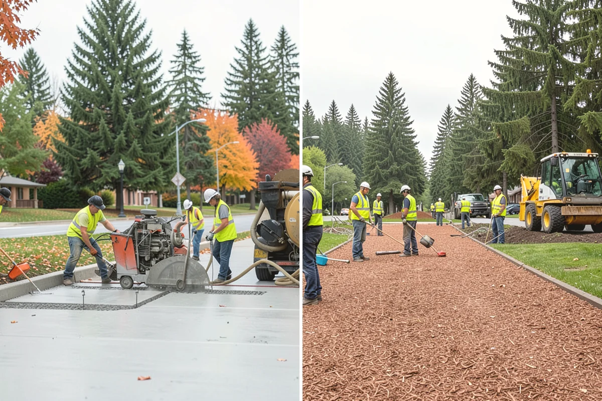 Median & Roundabout Landscaping in University Place, Pierce County, WA - We assess sight triangles, clear zones, and roadway conditions