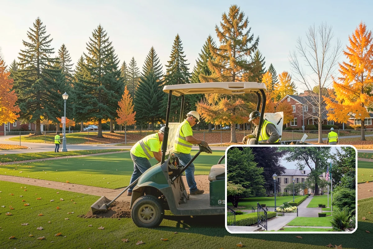 Median & Roundabout Landscaping in Woodinville, King County, WA - Sight-safe plant selection maintains driver visibility and MUTCD compliance