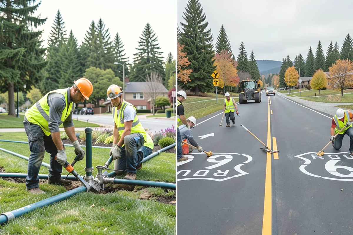 Median & Roundabout Landscaping in Yarrow Point, King County, WA - We assess sight triangles, clear zones, and roadway conditions