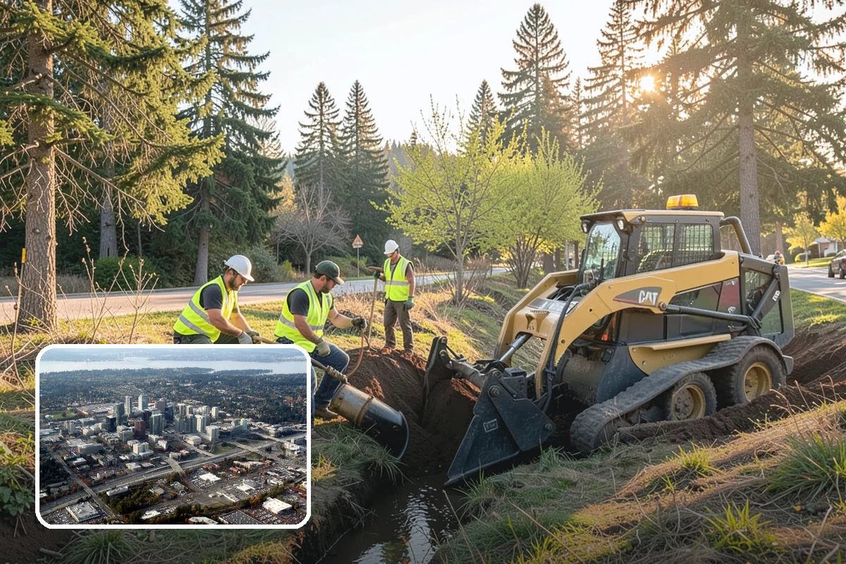 Median Landscape Maintenance in Bellevue, King County, WA - Clear sightlines that support intersection safety