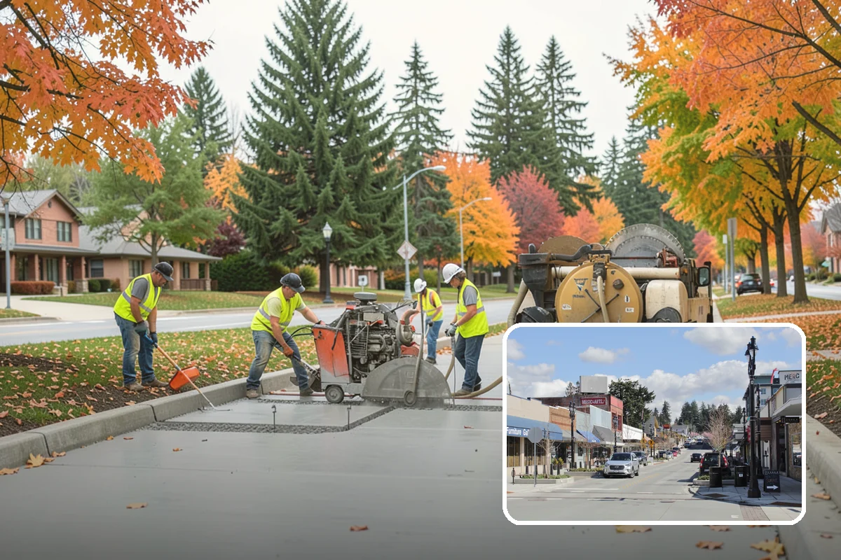 Median Landscape Maintenance in Bothell, King County, WA - Clear sightlines that support intersection safety