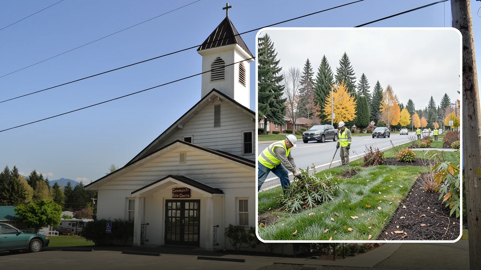 Median Landscape Maintenance in Concrete, Skagit County, WA - Safe, efficient maintenance of roadway medians that keeps plantings tidy and sightlines clear for drivers.