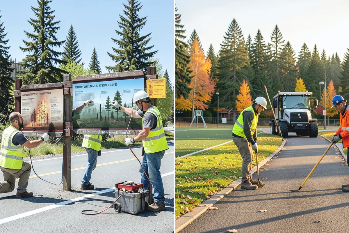 Median Landscape Maintenance in Coupeville, Island County, WA - Review each median for traffic-control needs and sightline limits