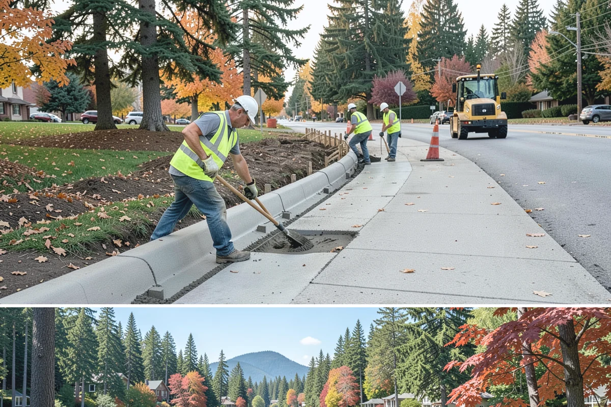 Median Landscape Maintenance in Covington, King County, WA - Active growth from spring through fall drives frequent mowing and trimming, while winter work centers on drainage, debris...