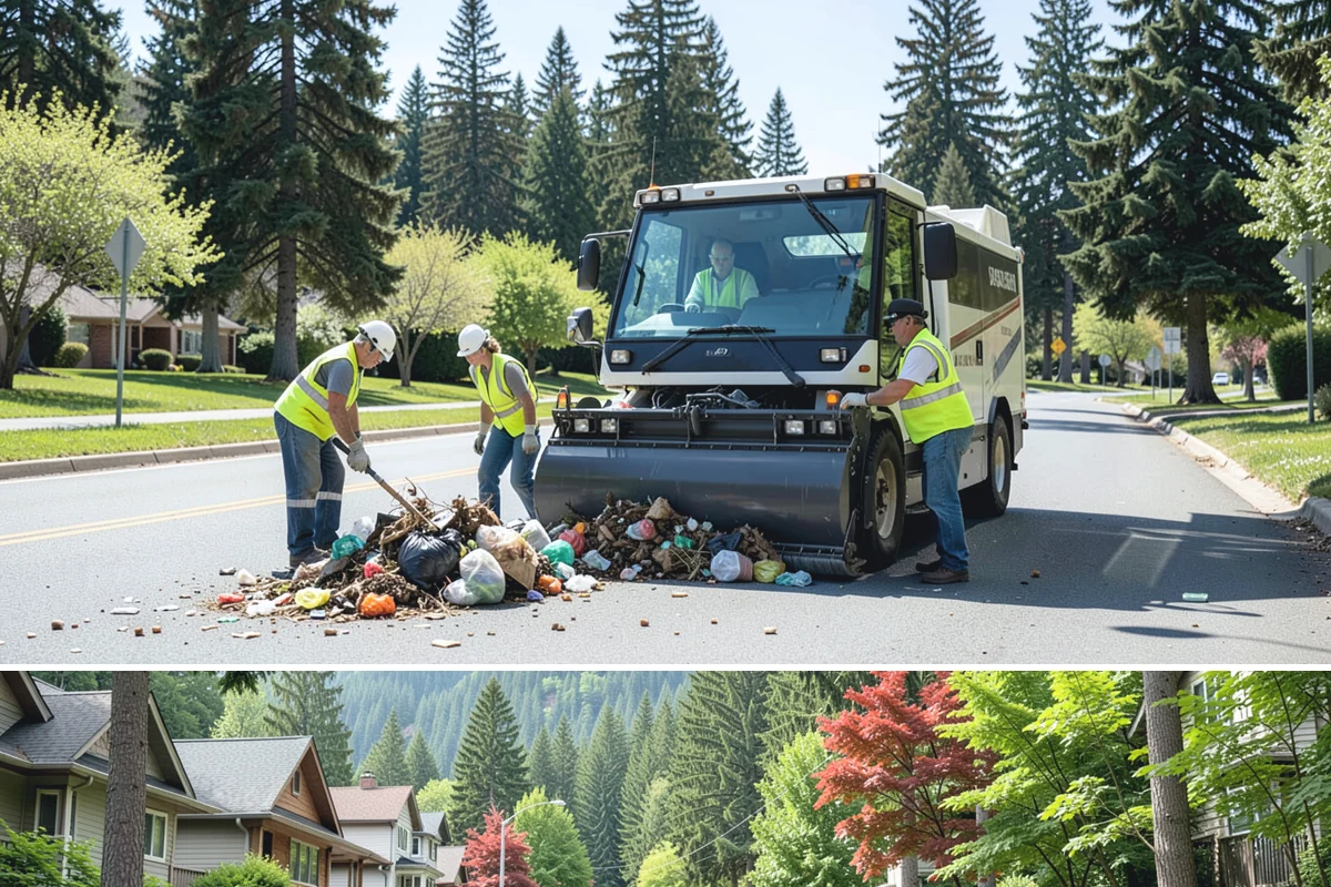 Median Landscape Maintenance in Darrington, Snohomish County, WA - Active growth from spring through fall drives frequent mowing and trimming, while winter work centers on drainage, debris...