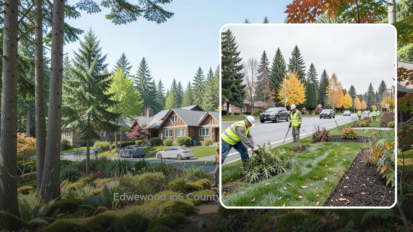 Median Landscape Maintenance in Edgewood, Pierce County, WA - Safe, efficient maintenance of roadway medians that keeps plantings tidy and sightlines clear for drivers.