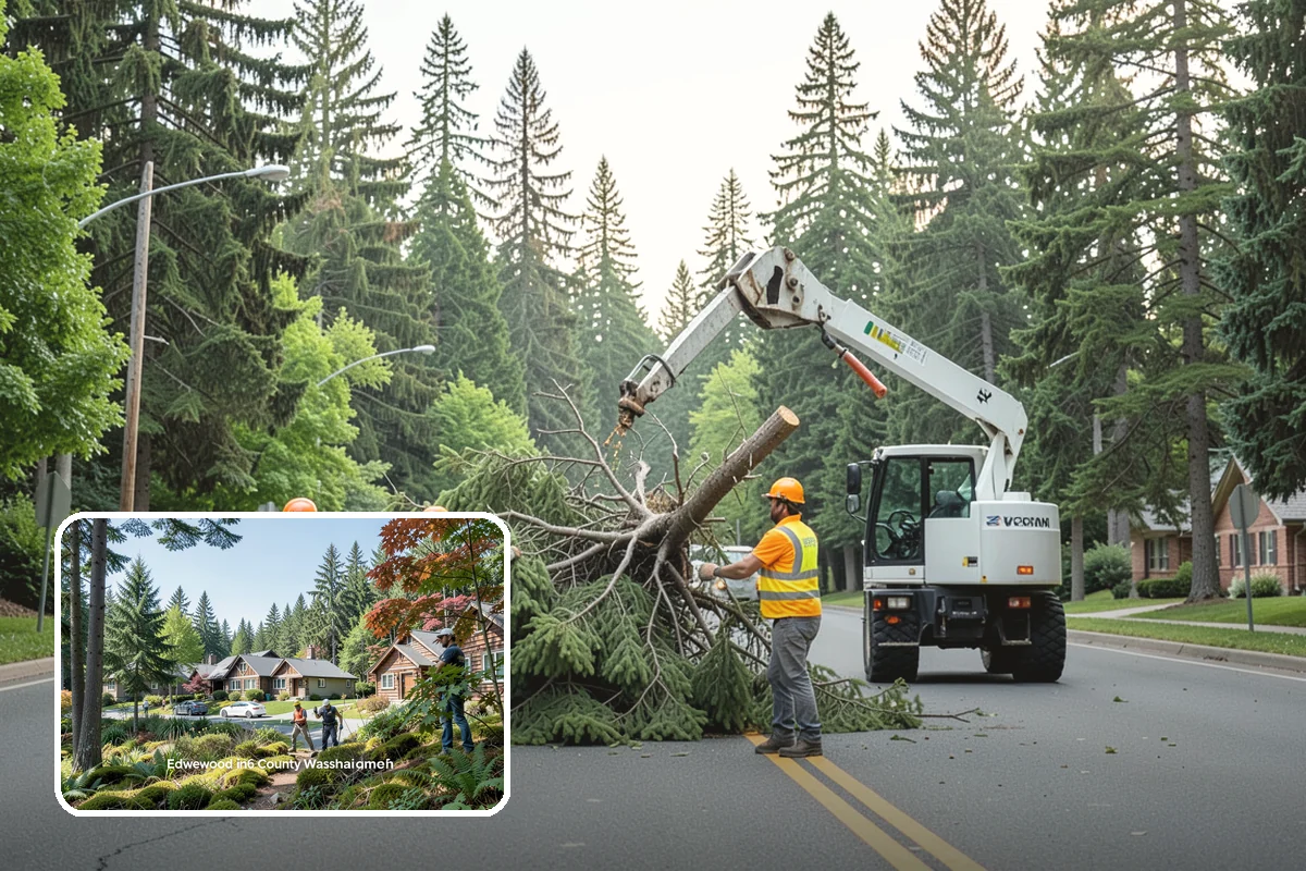 Median Landscape Maintenance in Edgewood, Pierce County, WA - Clear sightlines that support intersection safety