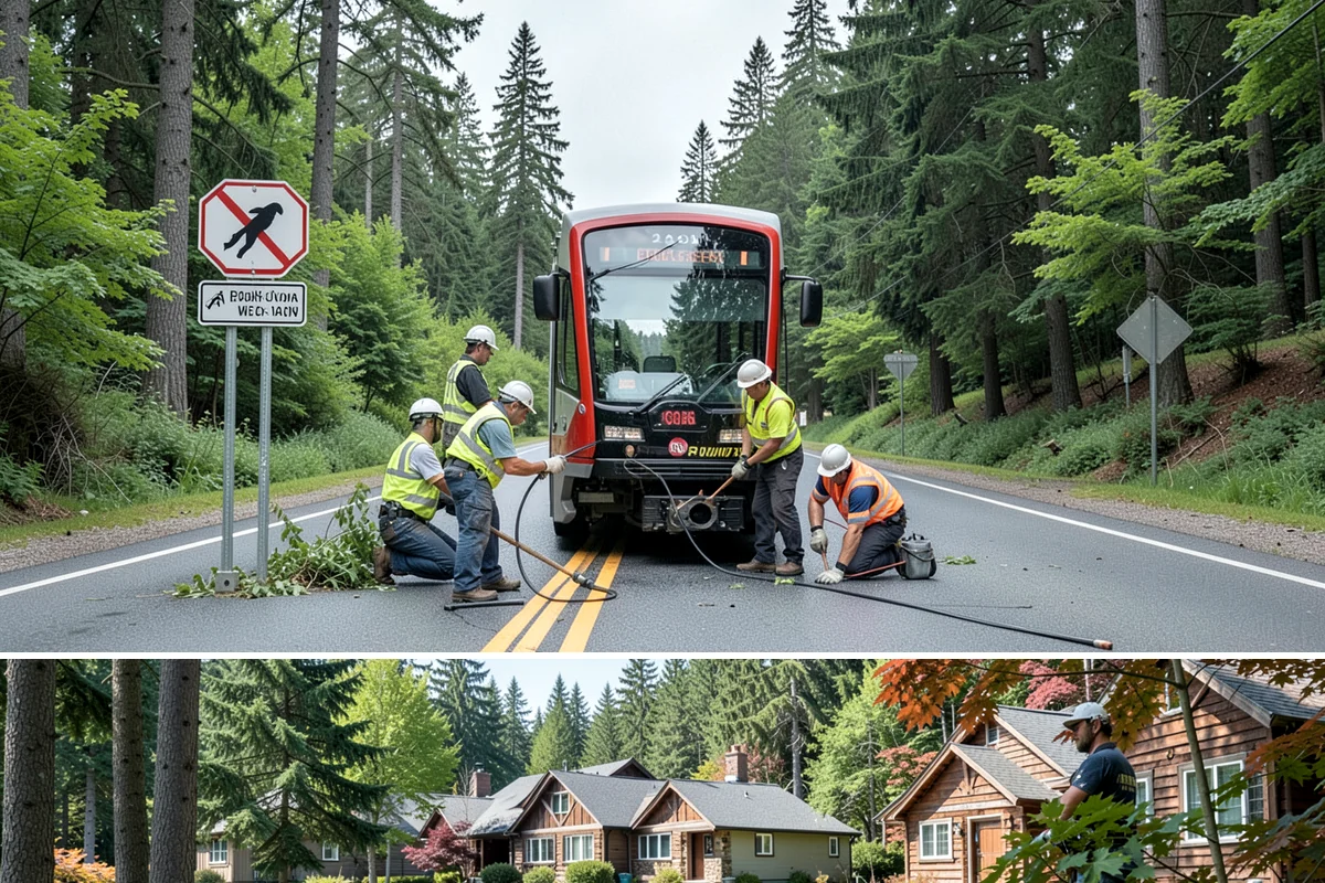Median Landscape Maintenance in Edgewood, Pierce County, WA - Active growth from spring through fall drives frequent mowing and trimming, while winter work centers on drainage, debris...