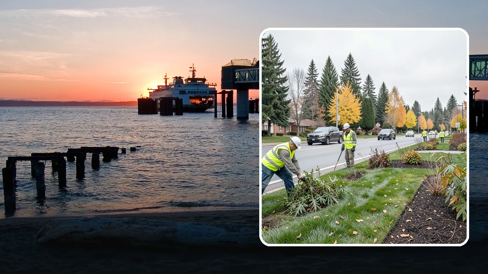 Median Landscape Maintenance in Edmonds, Snohomish County, WA - Safe, efficient maintenance of roadway medians that keeps plantings tidy and sightlines clear for drivers.