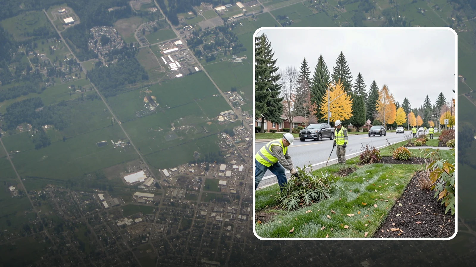 Median Landscape Maintenance in Enumclaw, King County, WA - Safe, efficient maintenance of roadway medians that keeps plantings tidy and sightlines clear for drivers.