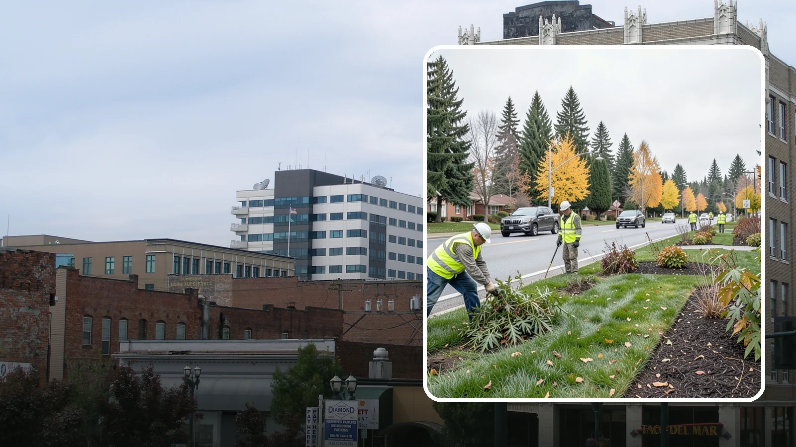 Median Landscape Maintenance in Everett, Snohomish County, WA - Safe, efficient maintenance of roadway medians that keeps plantings tidy and sightlines clear for drivers.