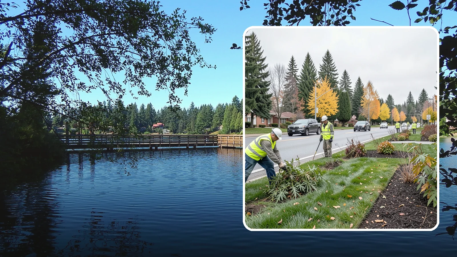 Median Landscape Maintenance in Federal Way, King County, WA - Safe, efficient maintenance of roadway medians that keeps plantings tidy and sightlines clear for drivers.