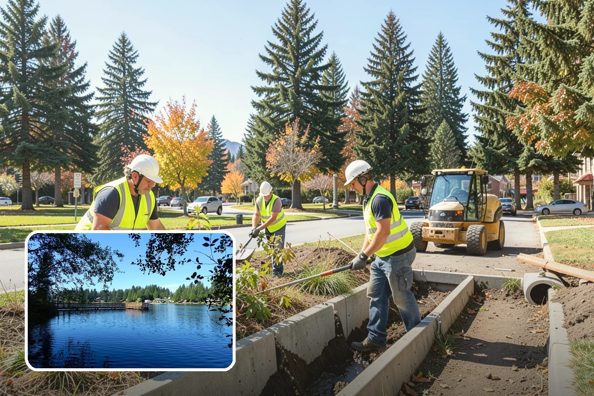 Median Landscape Maintenance in Federal Way, King County, WA - Clear sightlines that support intersection safety