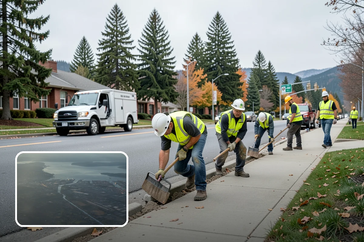 Median Landscape Maintenance in Fife, Pierce County, WA - Clear sightlines that support intersection safety