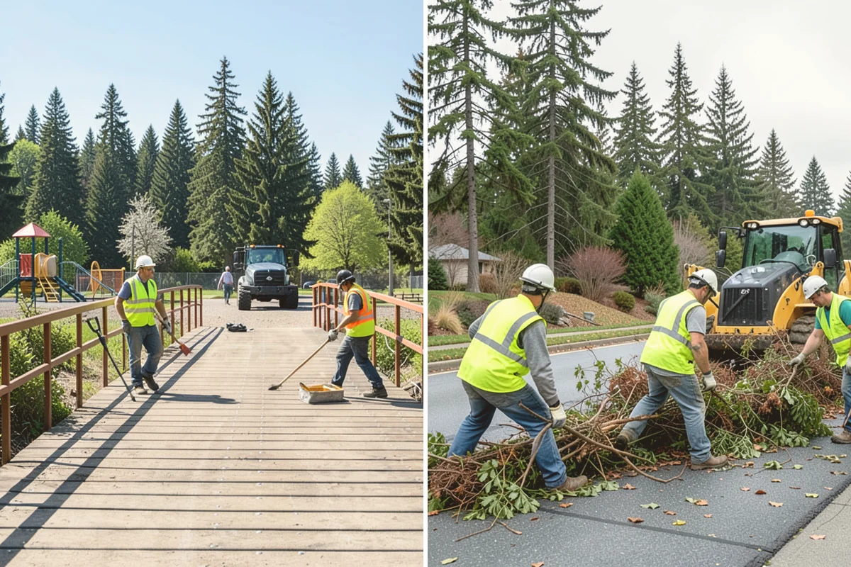 Median Landscape Maintenance in Fife, Pierce County, WA - Review each median for traffic-control needs and sightline limits
