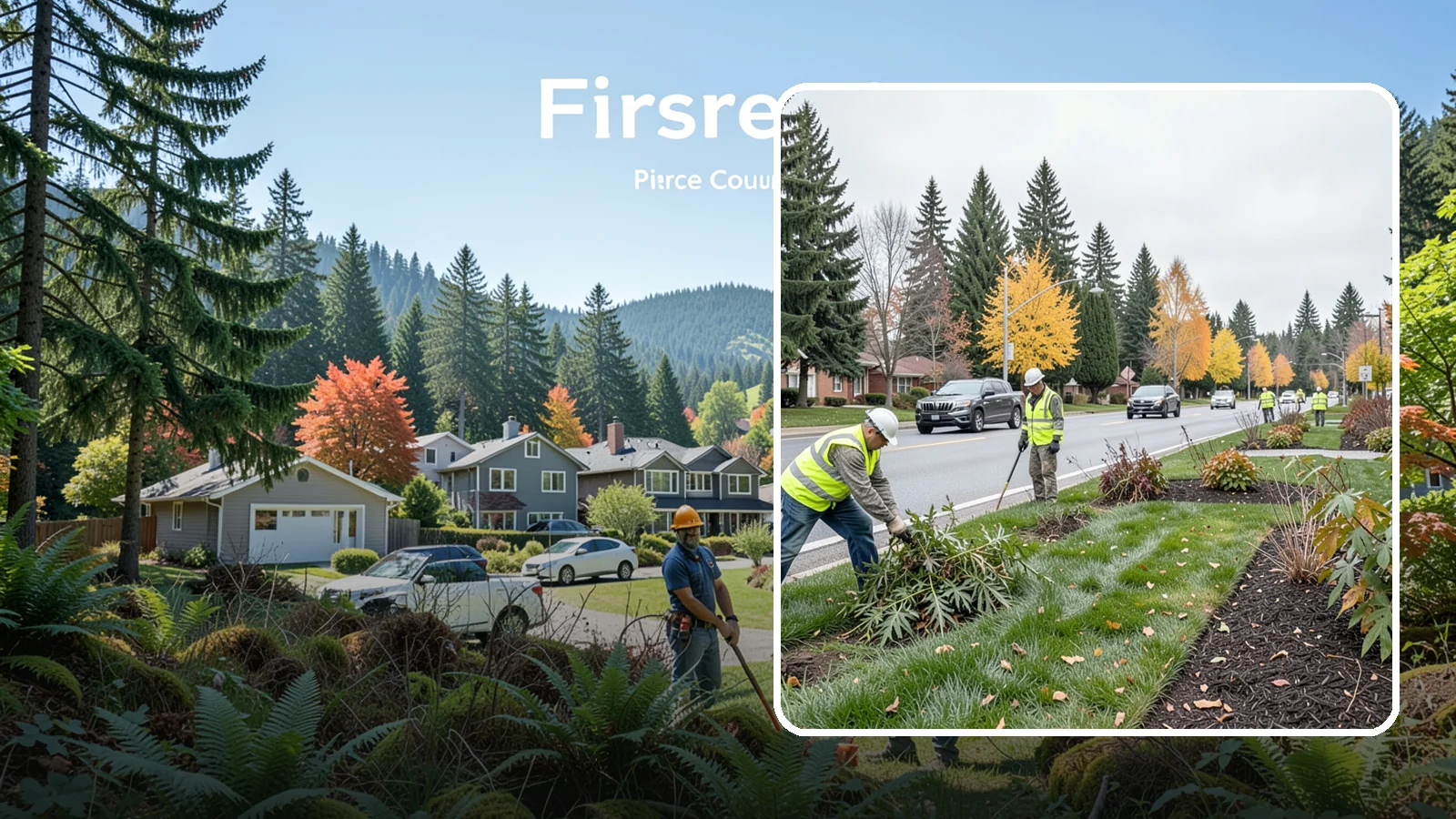 Median Landscape Maintenance in Fircrest, Pierce County, WA - Safe, efficient maintenance of roadway medians that keeps plantings tidy and sightlines clear for drivers.