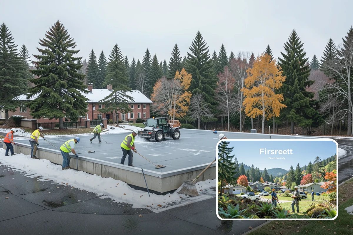 Median Landscape Maintenance in Fircrest, Pierce County, WA - Clear sightlines that support intersection safety