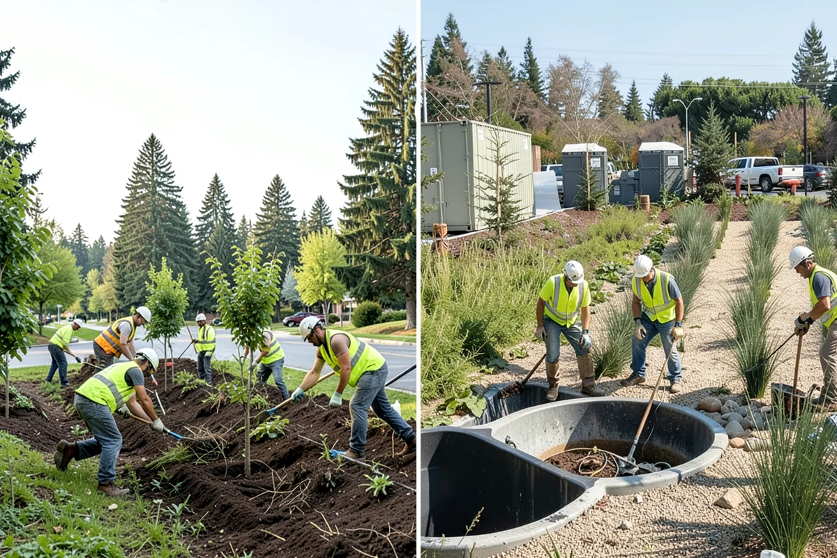 Median Landscape Maintenance in Fircrest, Pierce County, WA - Review each median for traffic-control needs and sightline limits