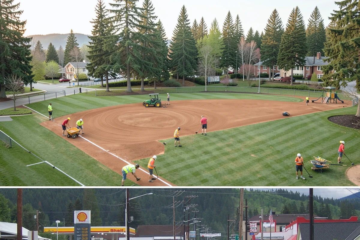 Median Landscape Maintenance in Granite Falls, Snohomish County, WA - Active growth from spring through fall drives frequent mowing and trimming, while winter work centers on drainage, debris...