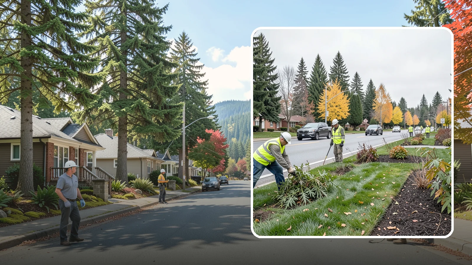 Median Landscape Maintenance in Hunts Point, King County, WA - Safe, efficient maintenance of roadway medians that keeps plantings tidy and sightlines clear for drivers.