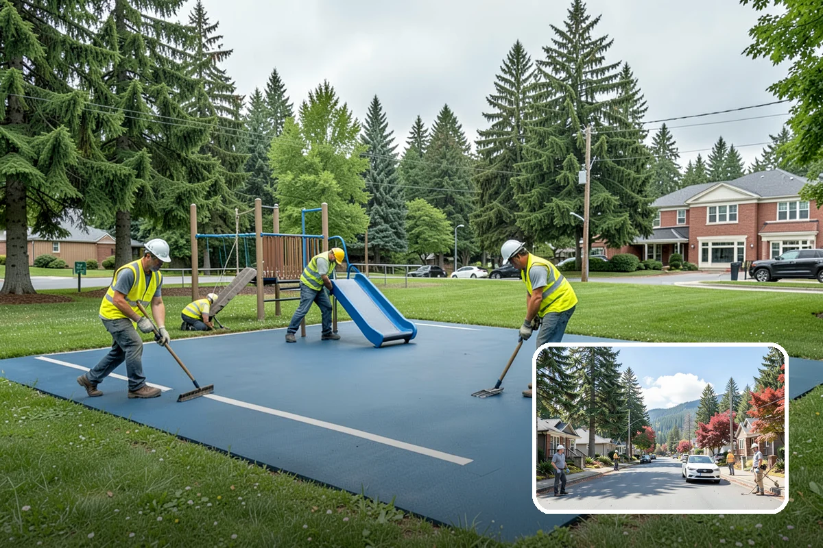 Median Landscape Maintenance in Hunts Point, King County, WA - Clear sightlines that support intersection safety