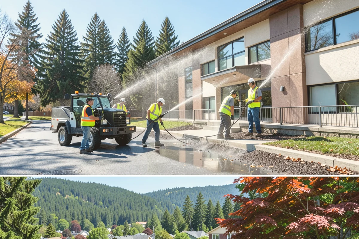 Median Landscape Maintenance in Index, Snohomish County, WA - Active growth from spring through fall drives frequent mowing and trimming, while winter work centers on drainage, debris...