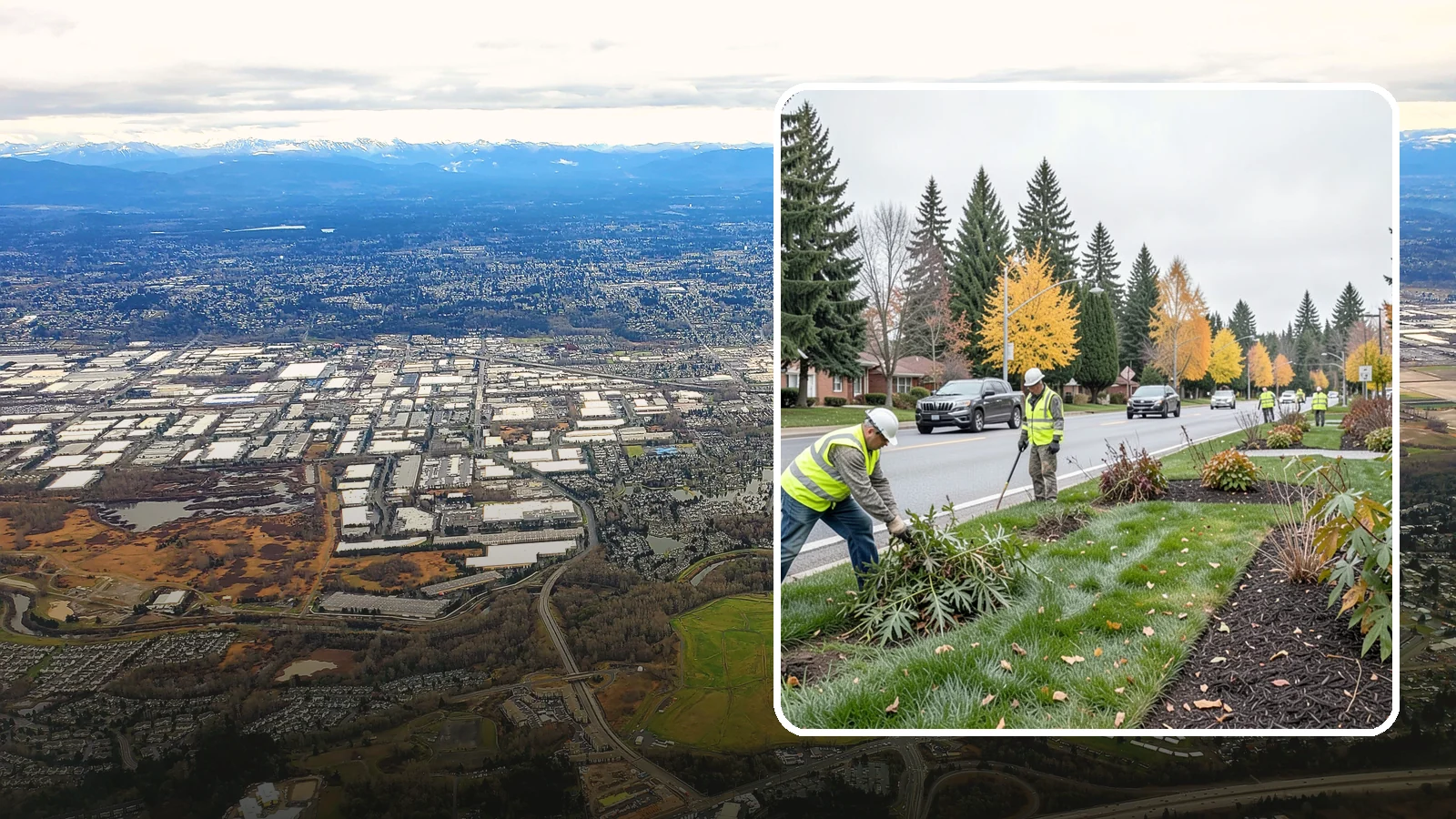 Median Landscape Maintenance in Kent, King County, WA - Safe, efficient maintenance of roadway medians that keeps plantings tidy and sightlines clear for drivers.