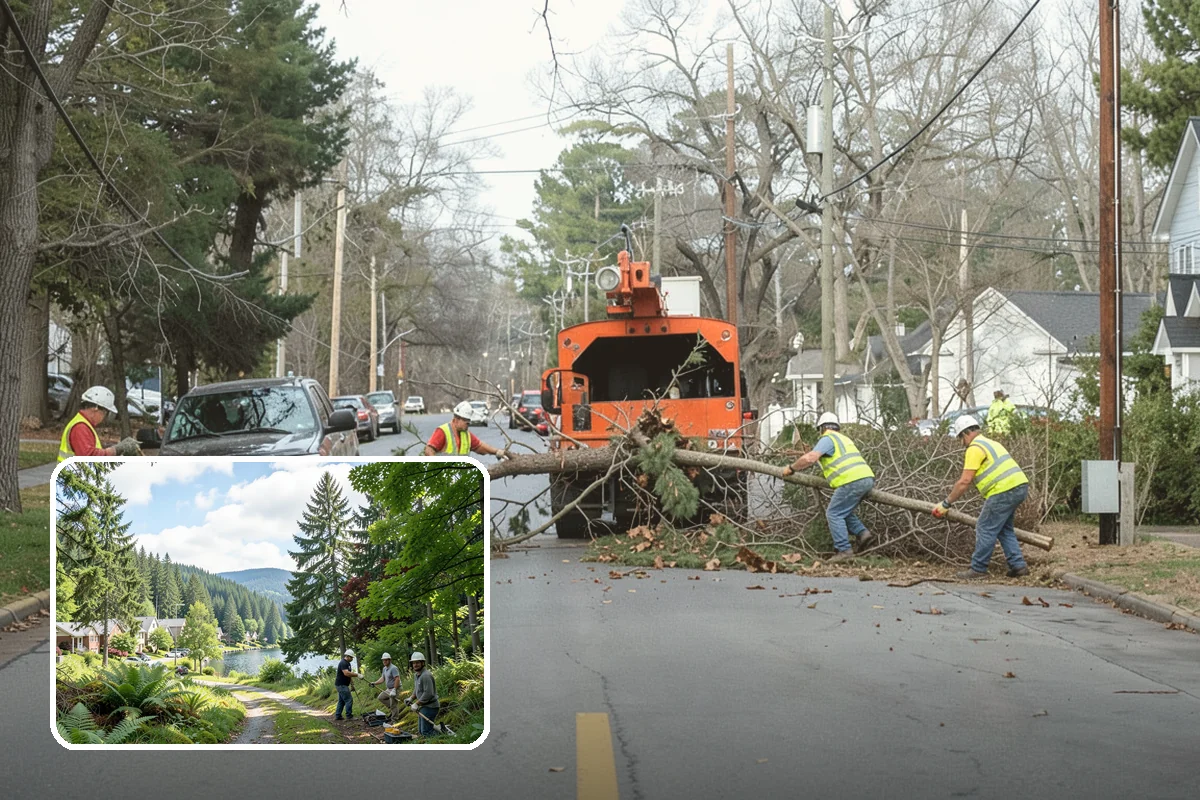 Median Landscape Maintenance in Lake Forest Park, King County, WA - Clear sightlines that support intersection safety