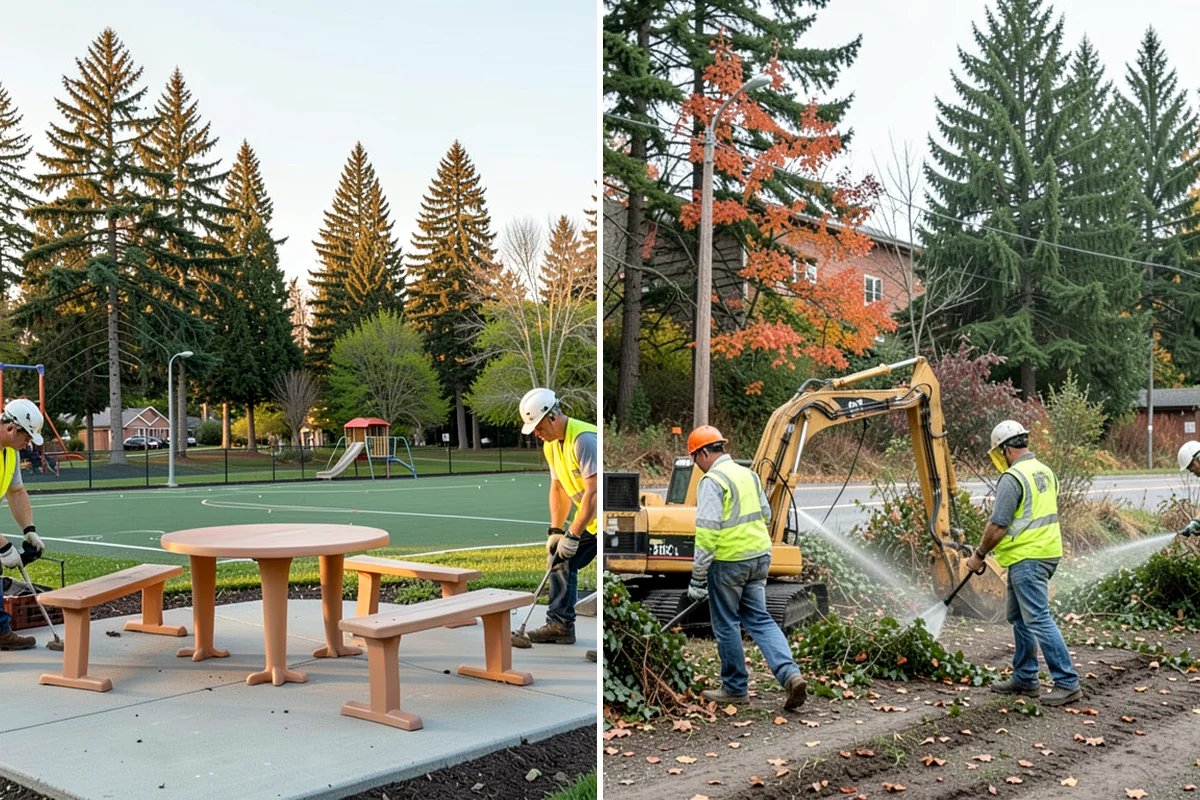 Median Landscape Maintenance in Lakewood, Pierce County, WA - Review each median for traffic-control needs and sightline limits