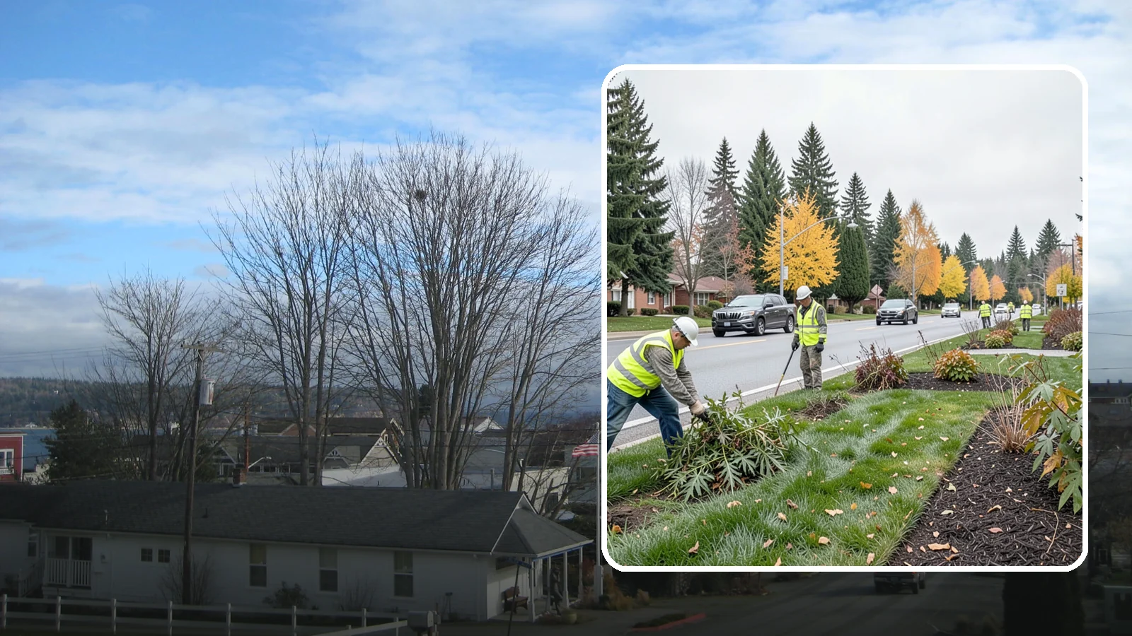 Median Landscape Maintenance in Langley, Island County, WA - Safe, efficient maintenance of roadway medians that keeps plantings tidy and sightlines clear for drivers.