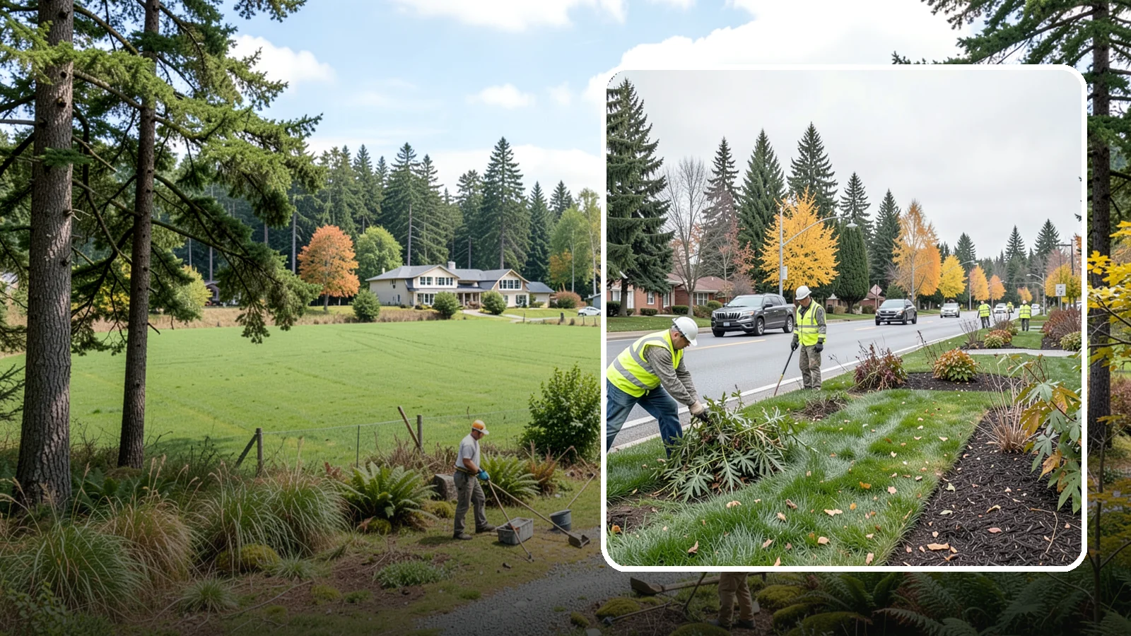 Median Landscape Maintenance in Lyman, Skagit County, WA - Safe, efficient maintenance of roadway medians that keeps plantings tidy and sightlines clear for drivers.