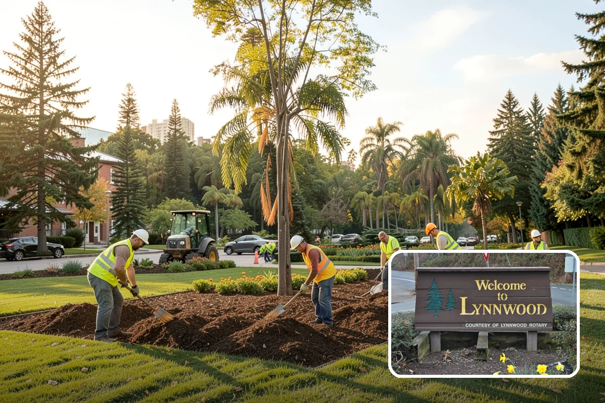 Median Landscape Maintenance in Lynnwood, Snohomish County, WA - Clear sightlines that support intersection safety