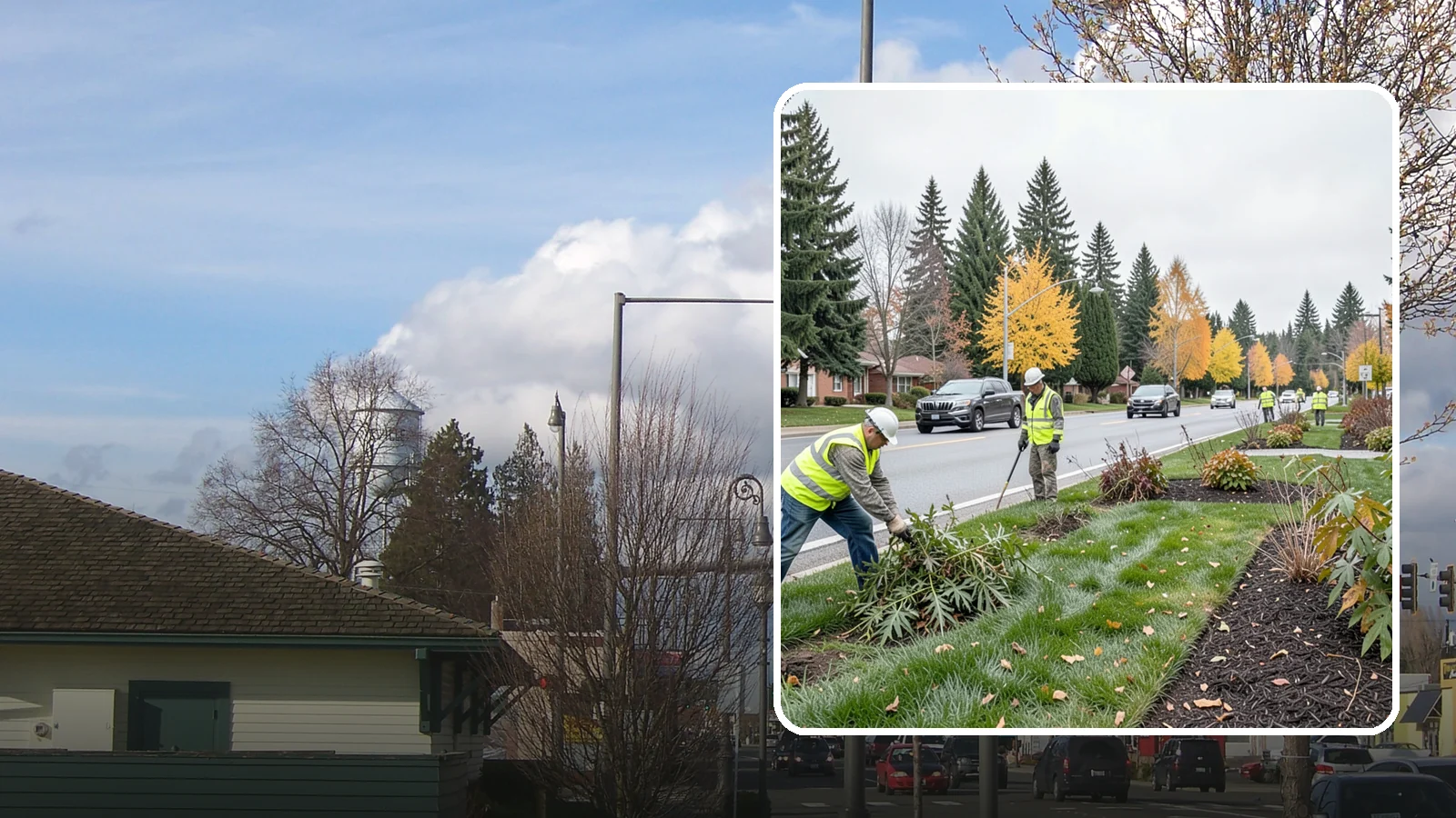 Median Landscape Maintenance in Marysville, Snohomish County, WA - Safe, efficient maintenance of roadway medians that keeps plantings tidy and sightlines clear for drivers.