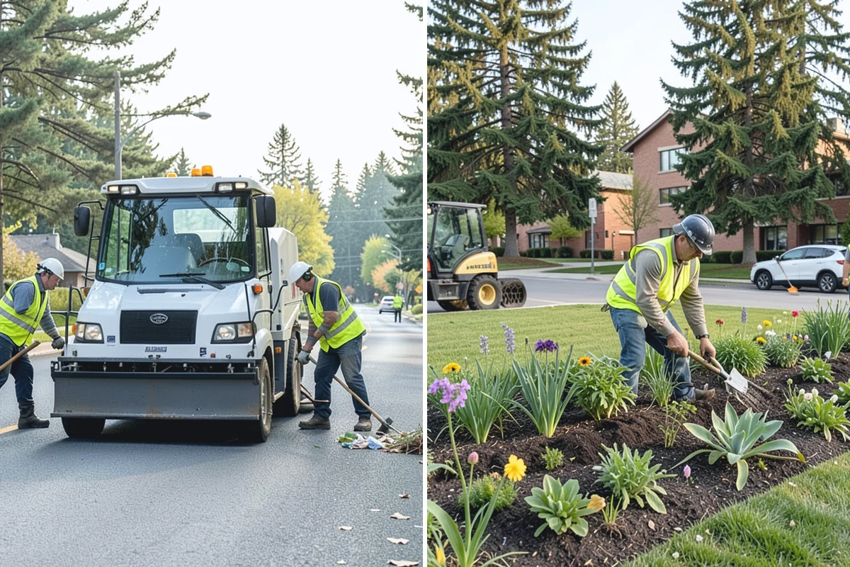 Median Landscape Maintenance in Medina, King County, WA - Review each median for traffic-control needs and sightline limits