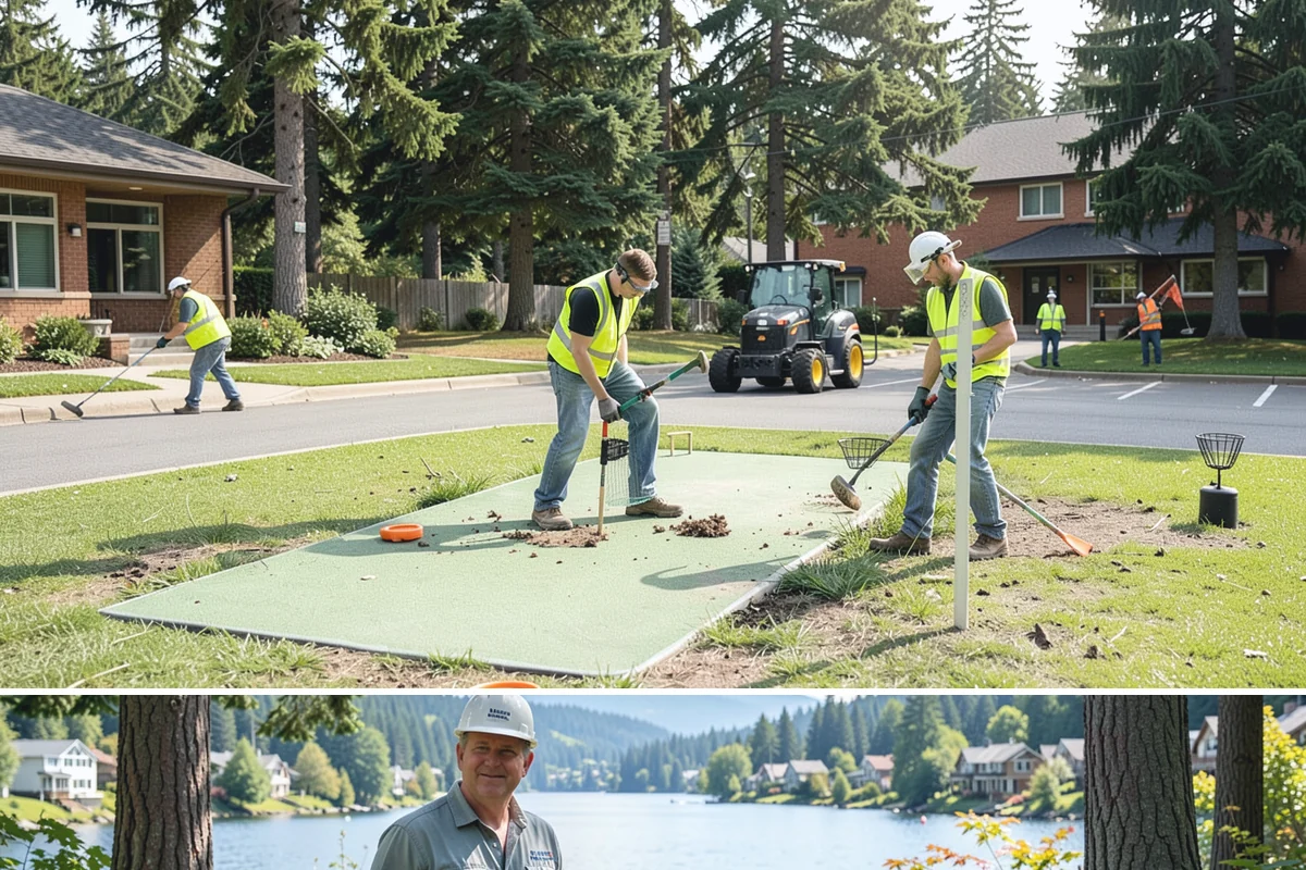 Median Landscape Maintenance in Milton, King County, WA - Active growth from spring through fall drives frequent mowing and trimming, while winter work centers on drainage, debris...