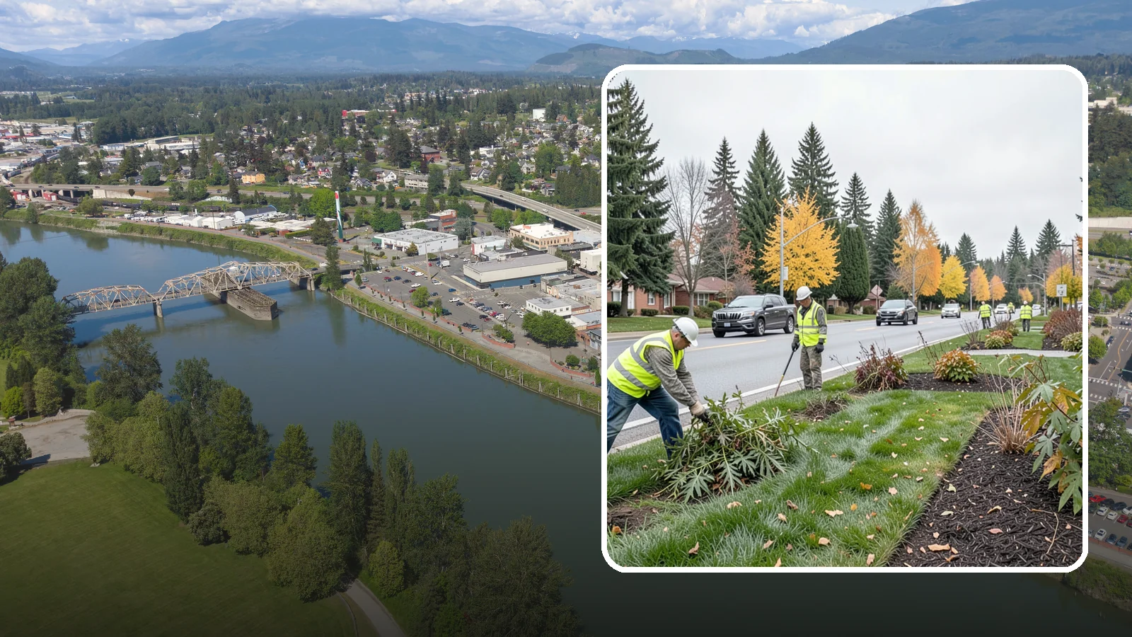 Median Landscape Maintenance in Mount Vernon, Skagit County, WA - Safe, efficient maintenance of roadway medians that keeps plantings tidy and sightlines clear for drivers.