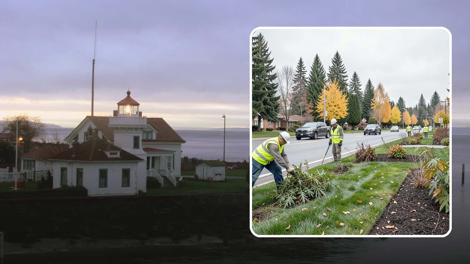 Median Landscape Maintenance in Mukilteo, Snohomish County, WA - Safe, efficient maintenance of roadway medians that keeps plantings tidy and sightlines clear for drivers.