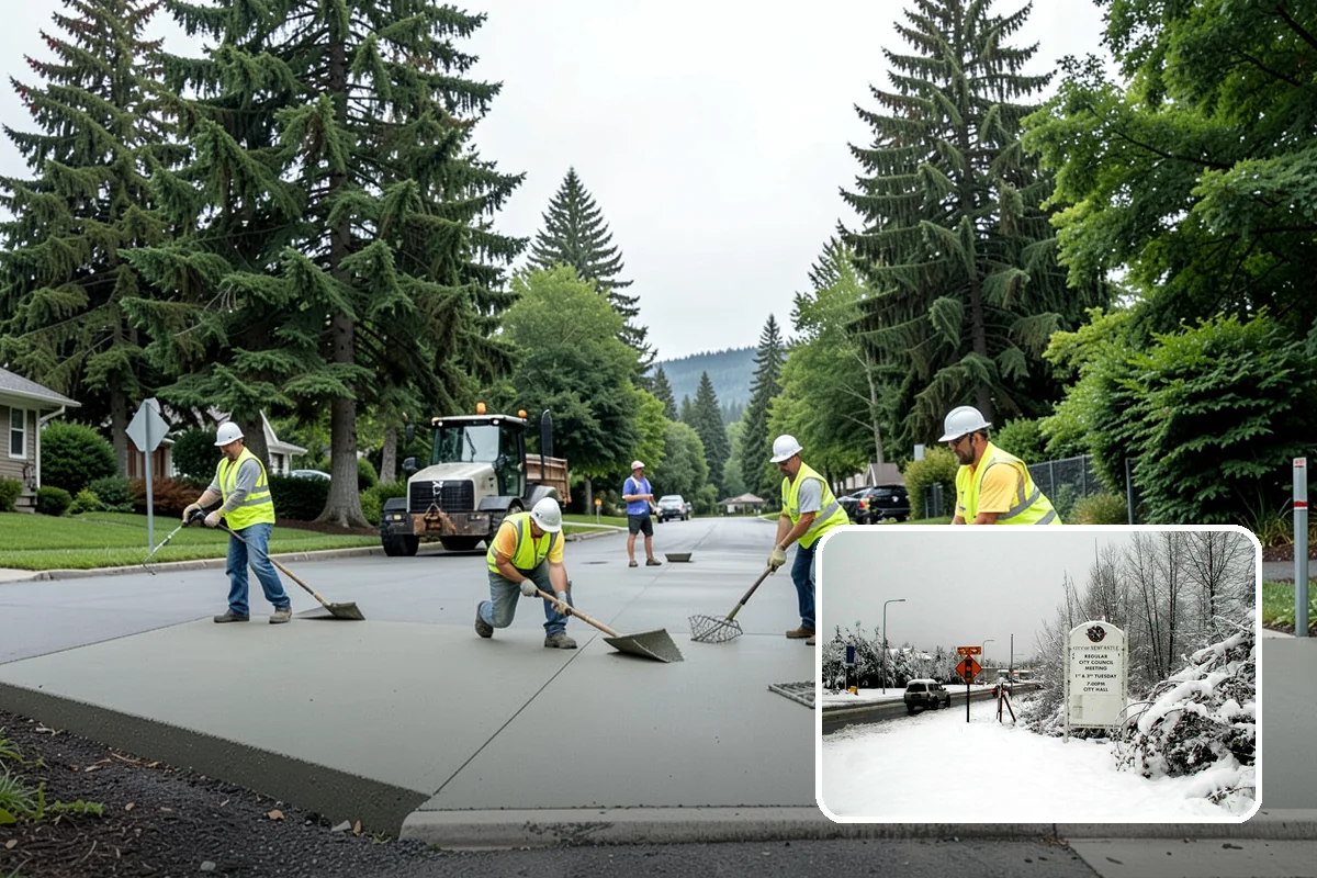 Median Landscape Maintenance in Newcastle, King County, WA - Clear sightlines that support intersection safety