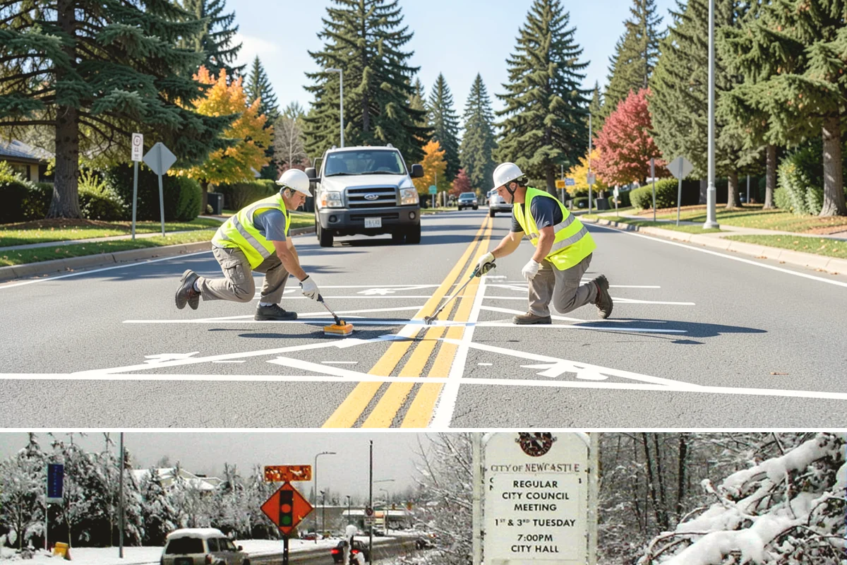 Median Landscape Maintenance in Newcastle, King County, WA - Active growth from spring through fall drives frequent mowing and trimming, while winter work centers on drainage, debris...