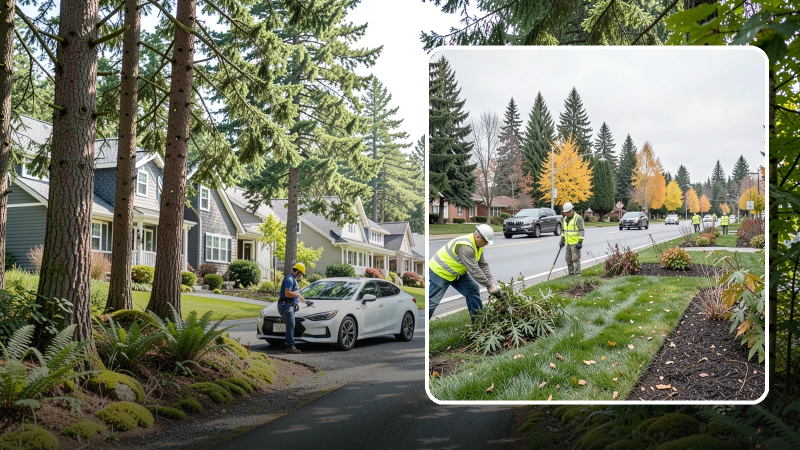 Median Landscape Maintenance in Normandy Park, King County, WA - Safe, efficient maintenance of roadway medians that keeps plantings tidy and sightlines clear for drivers.