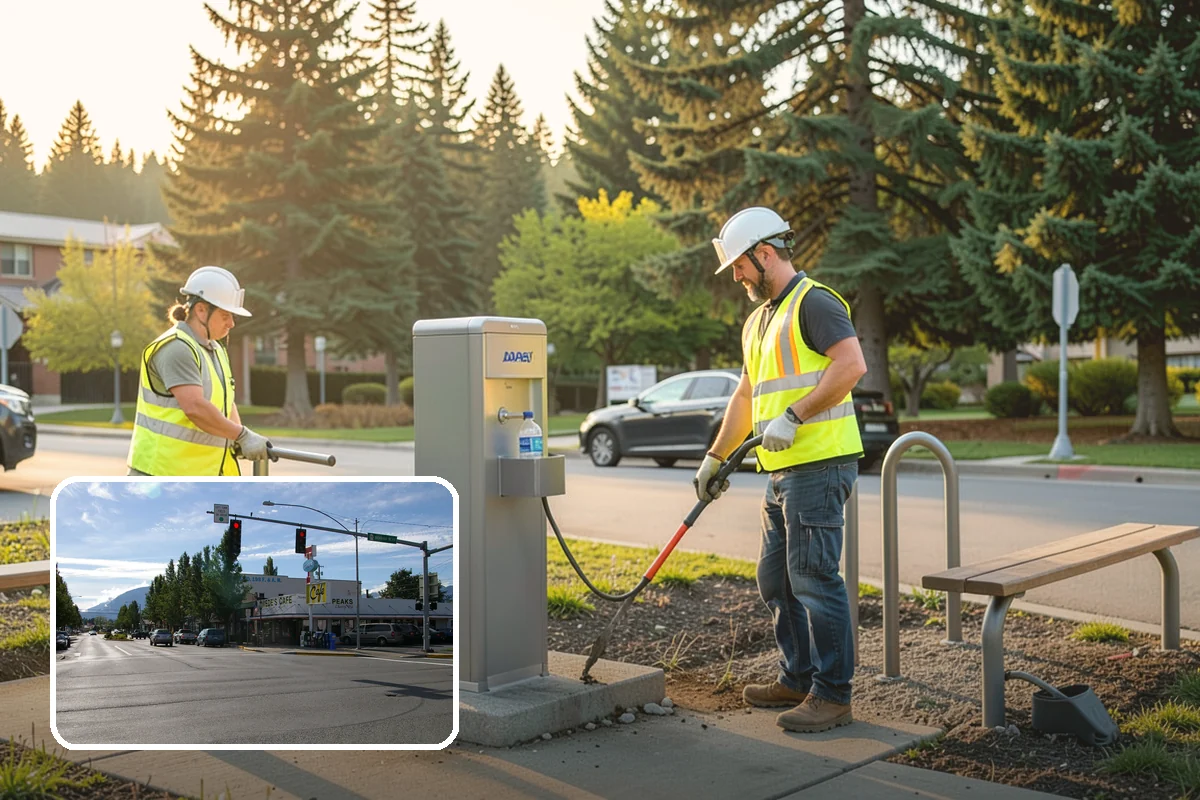Median Landscape Maintenance in North Bend, King County, WA - Clear sightlines that support intersection safety