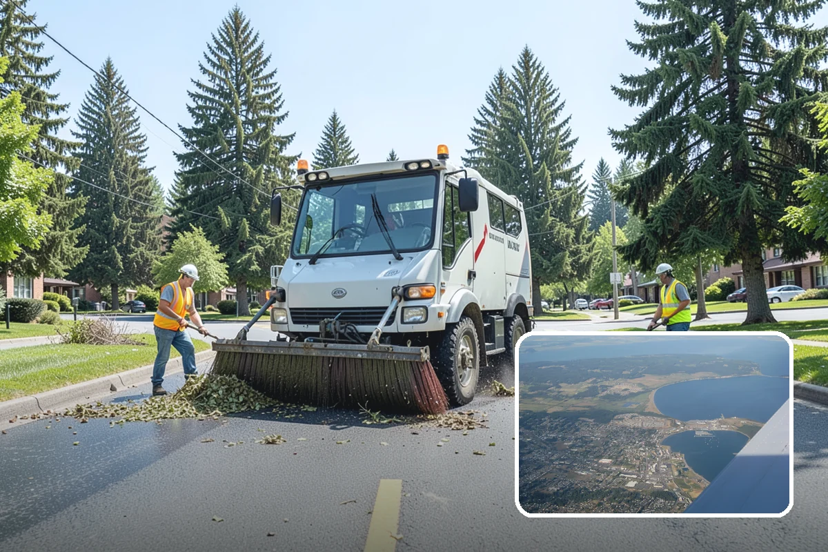 Median Landscape Maintenance in Oak Harbor, Island County, WA - Clear sightlines that support intersection safety