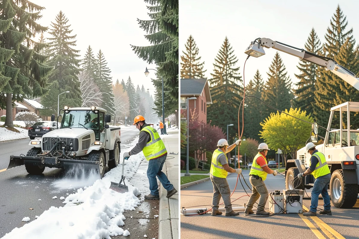 Median Landscape Maintenance in Oak Harbor, Island County, WA - Review each median for traffic-control needs and sightline limits