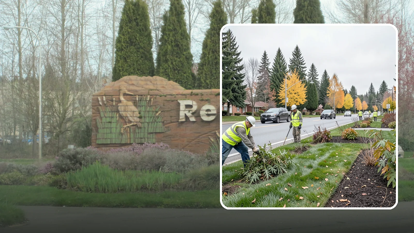 Median Landscape Maintenance in Renton, King County, WA - Safe, efficient maintenance of roadway medians that keeps plantings tidy and sightlines clear for drivers.