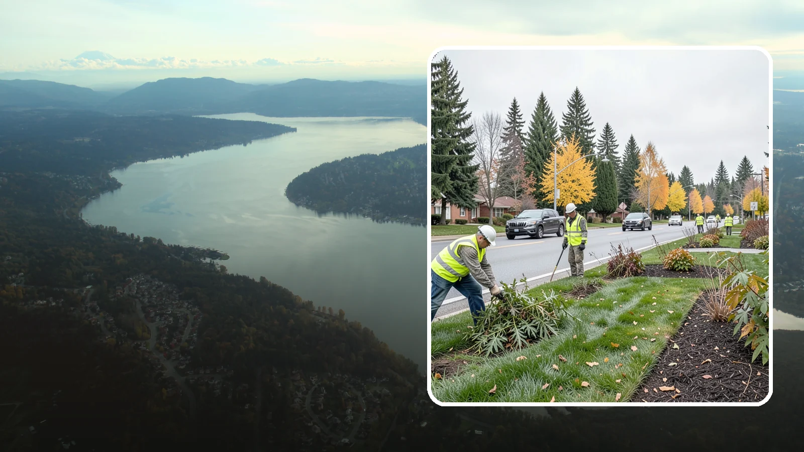 Median Landscape Maintenance in Sammamish, King County, WA - Safe, efficient maintenance of roadway medians that keeps plantings tidy and sightlines clear for drivers.
