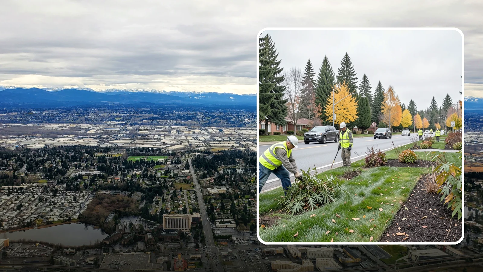 Median Landscape Maintenance in SeaTac, King County, WA - Safe, efficient maintenance of roadway medians that keeps plantings tidy and sightlines clear for drivers.