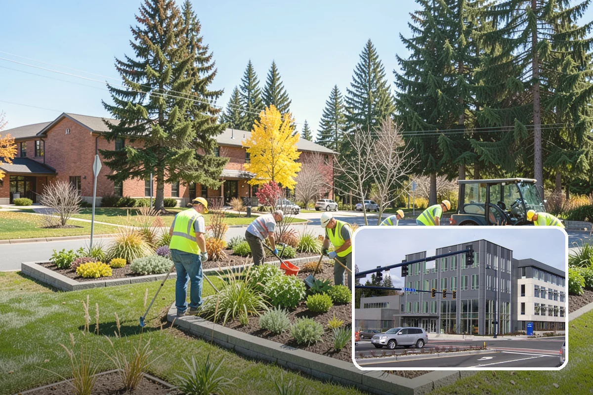 Median Landscape Maintenance in Shoreline, King County, WA - Clear sightlines that support intersection safety